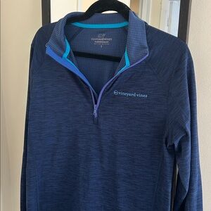 Vineyard Vines Men’s Navy Blue Sankaty 1/4 Zip Performance Pullover
